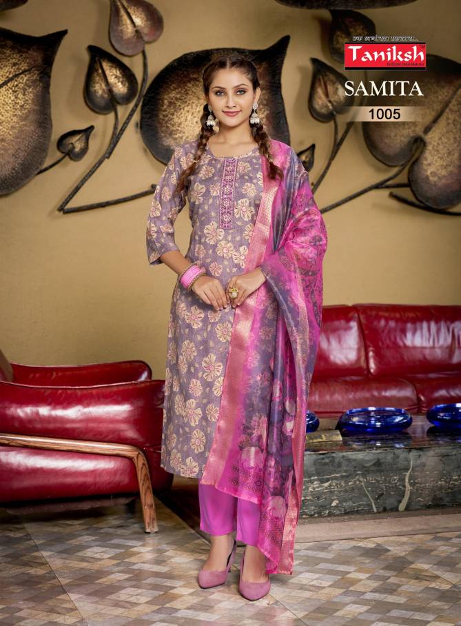 Samita Vol 1 By Taniksh Handwork Printed Kurti With Bottom Dupatta Wholesalers In Delhi
